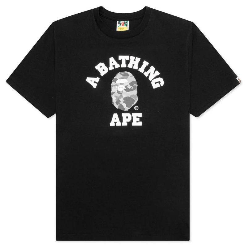 A Bathing Ape Honeycomb Camo College Tee BK4 001TEJ301039M BK4 07 04 23 Feature KN mg