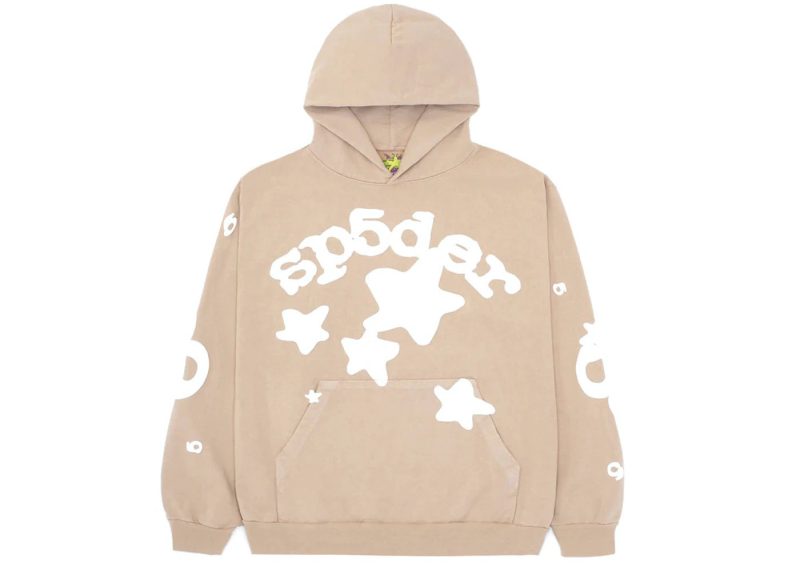 Sp5der Beluga Hoodie Light Brown