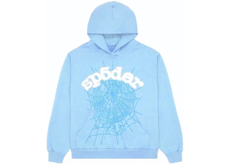 Sp5der Web Hoodie Sky Blue